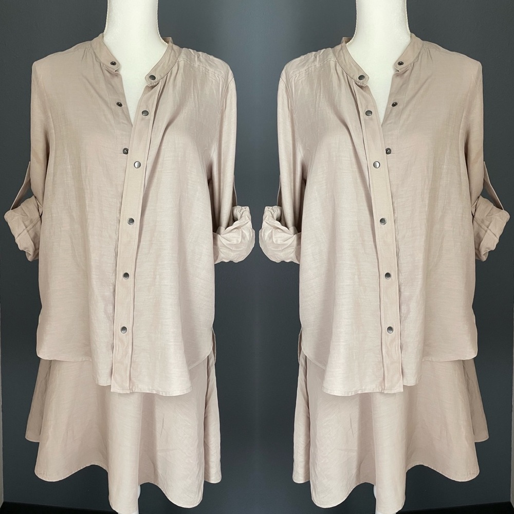 Bcbg cream dress with shirt size M